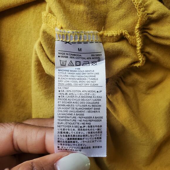 Banana Republic Factory Yellow Designer Tee Peplum Shirt M - Picture 7 of 7